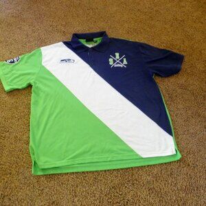 NFL Team Apparel Seattle Seahawks rugby polo shirt size 2XL